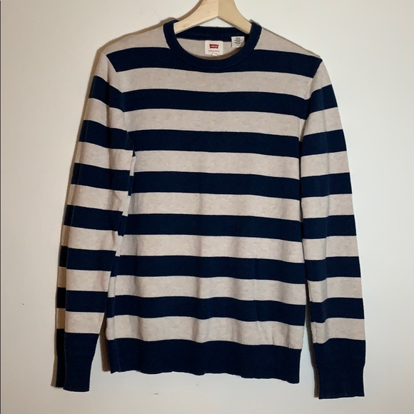 Levi's Other - Levi’s Knit Striped Crewneck Sweater Blue Creamy